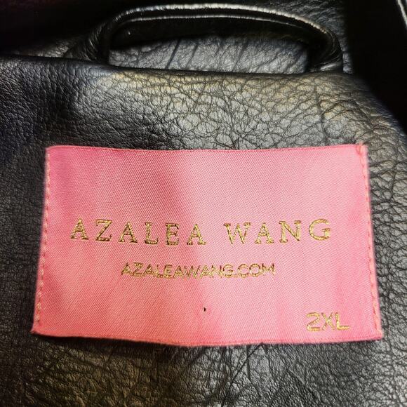 Azalea Wang Jacket Womens 2XL Black White Savages Studded Moto Biker Tiger Patch - Picture 2 of 12